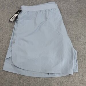 New Rhone Men's 5" Extra Mile Lined Shorts Arctic Blue Lightweight Elastic Waist